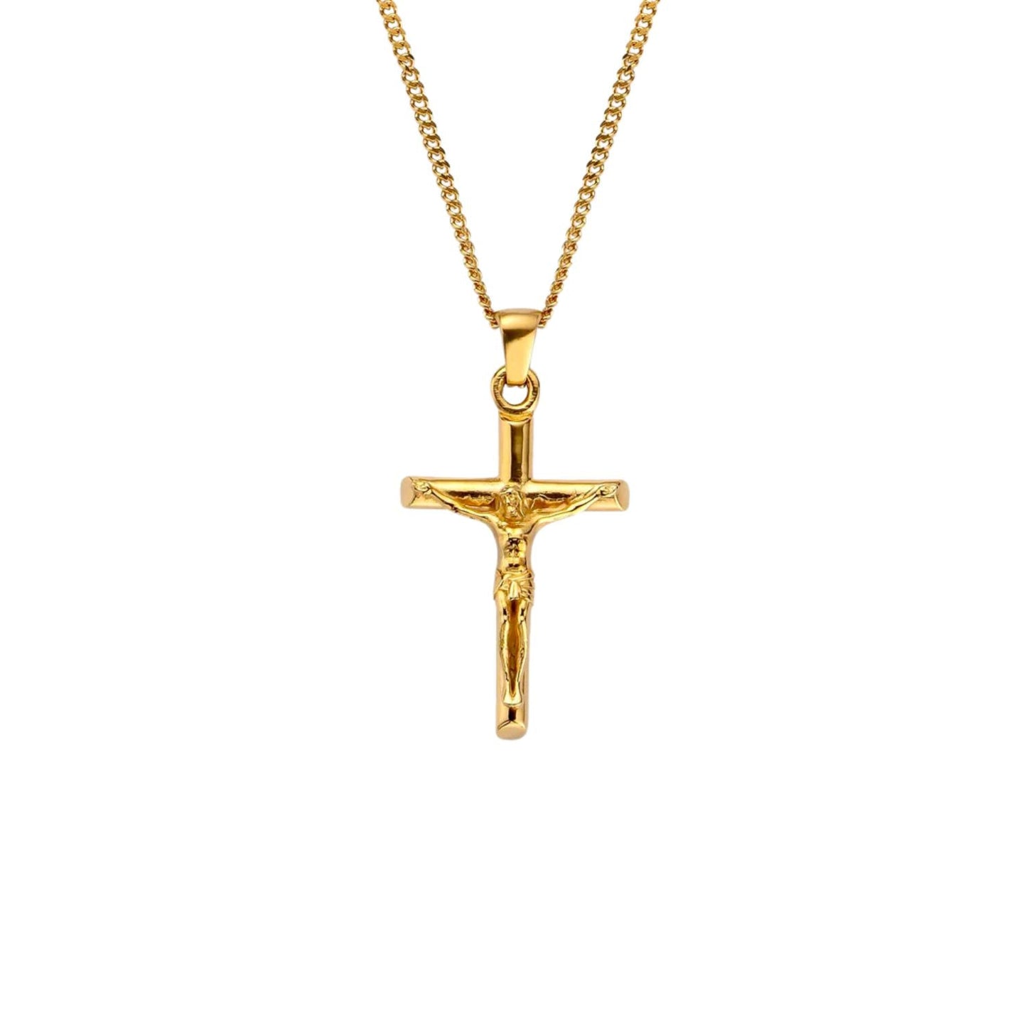 Slim Crucifix Pendant (Gold)