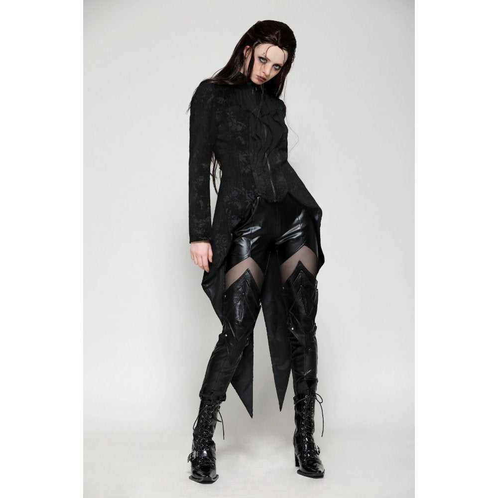 Dark in Love Talisa Gothic Vintage Style Jacquard Tailcoat Jacket - Size UK 16 Left Only!