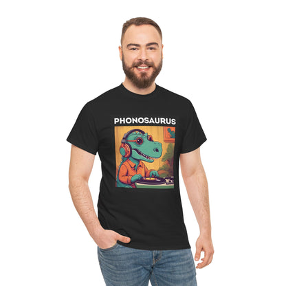 'Phonosaurus' Men's Vinyl T-Shirt