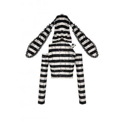 Dark in Love Xianne Prison Bunny Striped Crop Top