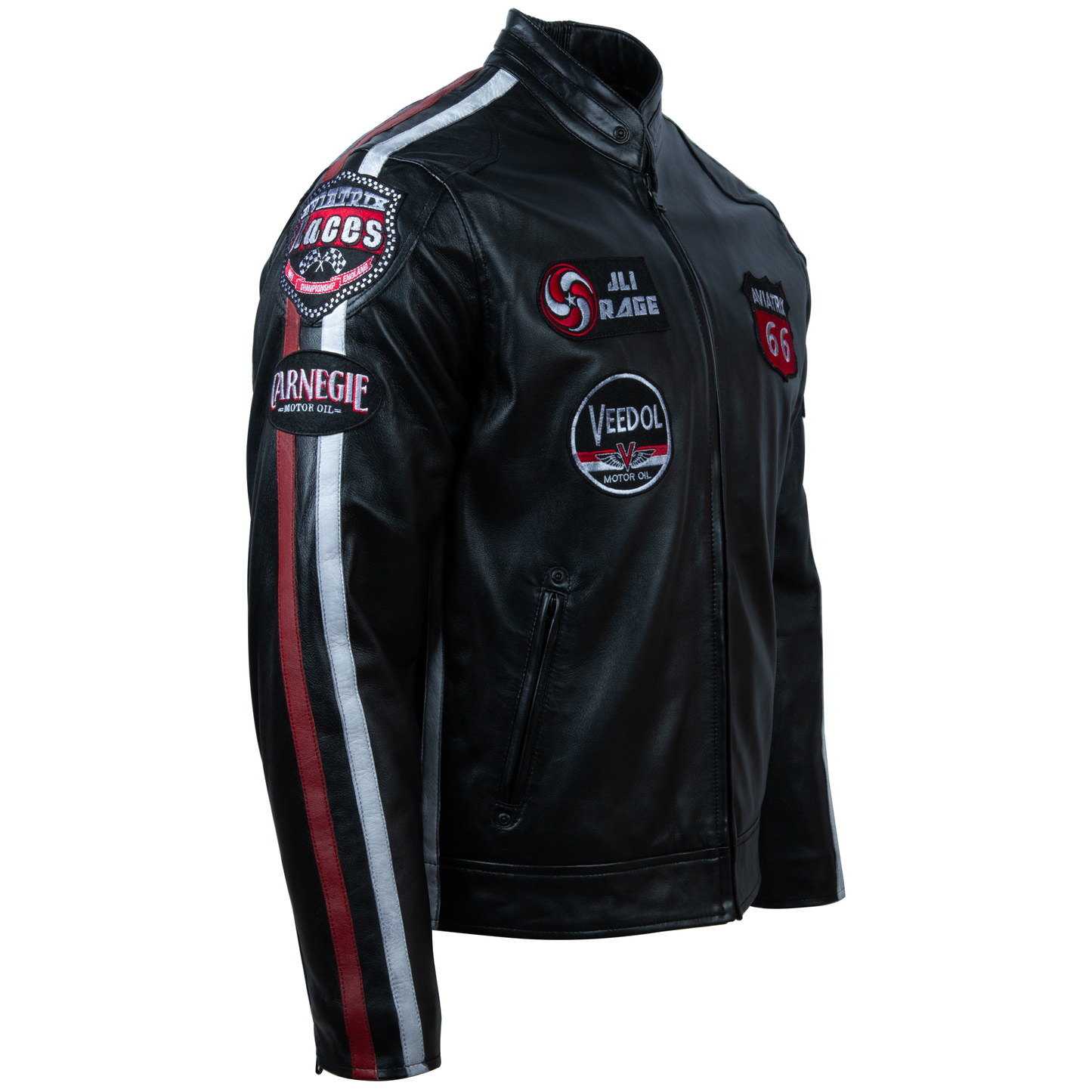 LSS3 Men's Racing Biker Jacket - Black
