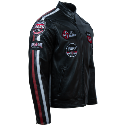 LSS3 Men's Racing Biker Jacket - Black