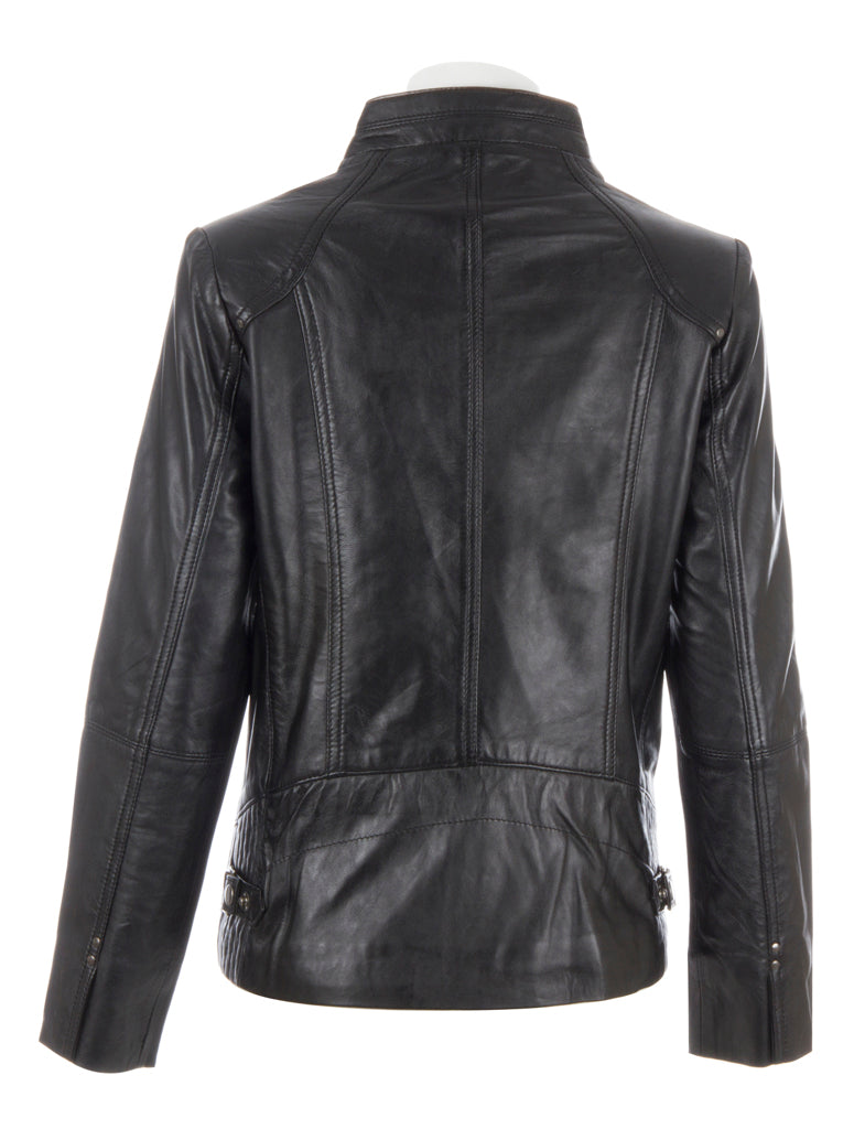 OBFQ Women's Biker Jacket - Black