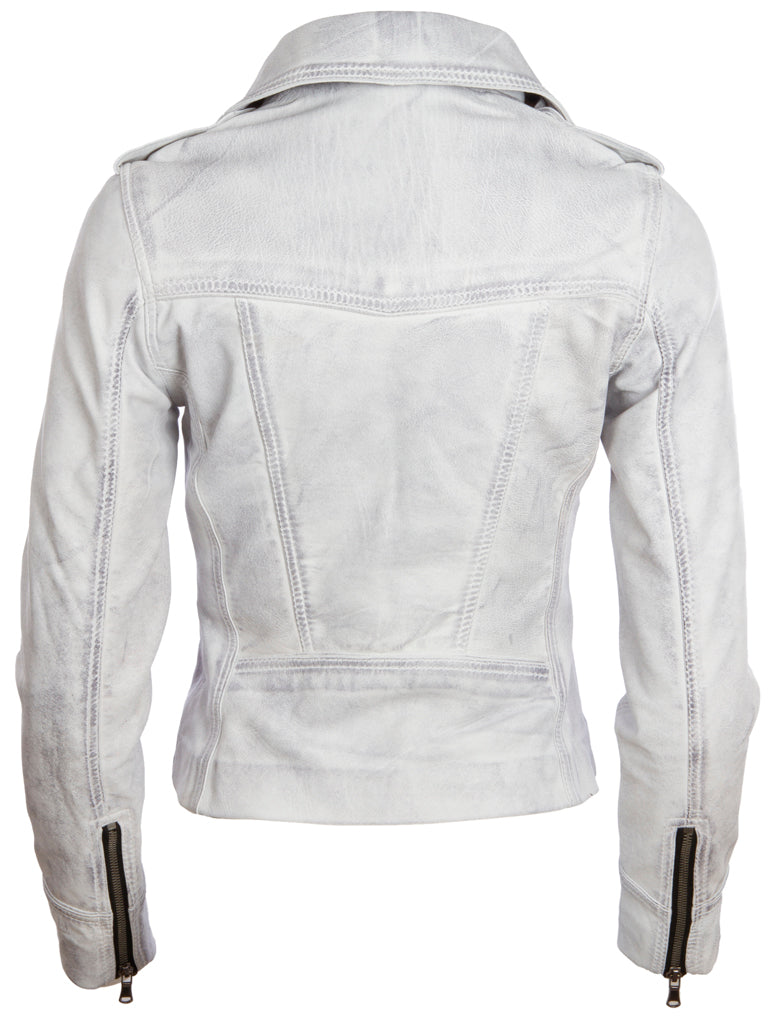 N8UL Women's Biker Jacket - Dirty White
