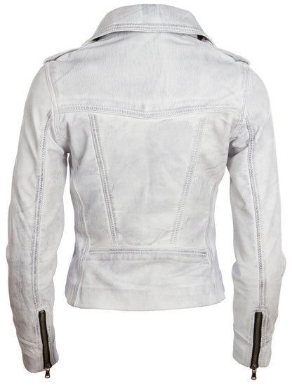 N8UL Women's Biker Jacket - Dirty White