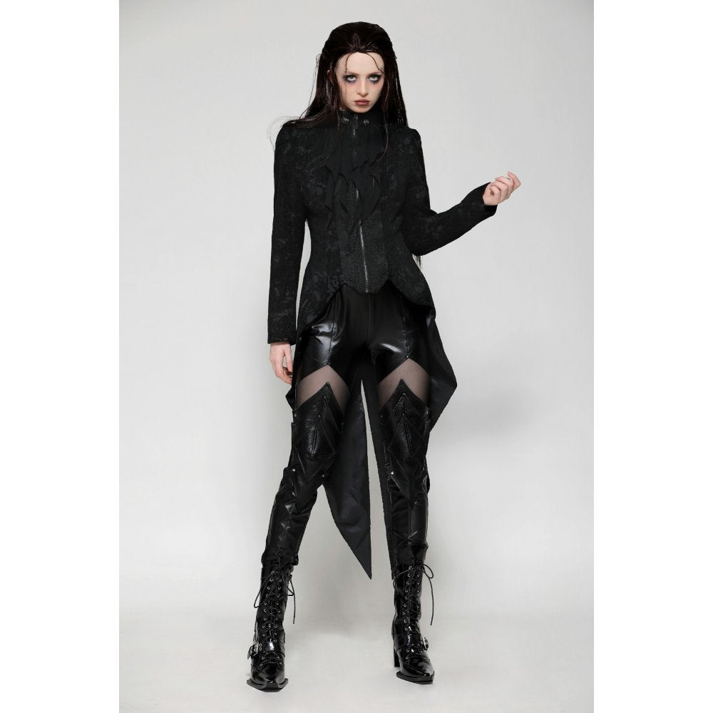 Dark in Love Talisa Gothic Vintage Style Jacquard Tailcoat Jacket - Size UK 16 Left Only!