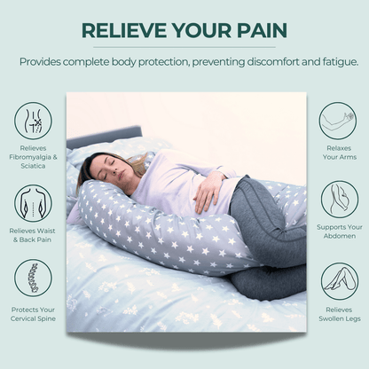 12 Ft Maternity Pillow And Case - White