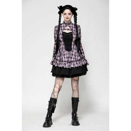 Dark in Love Ellery Big Pink Butterfly Doll Bell-Sleeve Dress