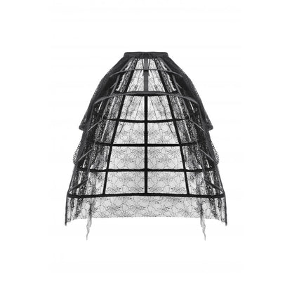 Dark in Love Azeneth Tattered Spiderweb Birdcage Petticoat Skirt
