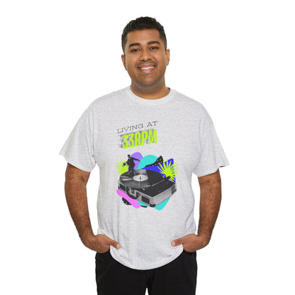 'Living at 33rpm' Flouro Men's T-Shirt