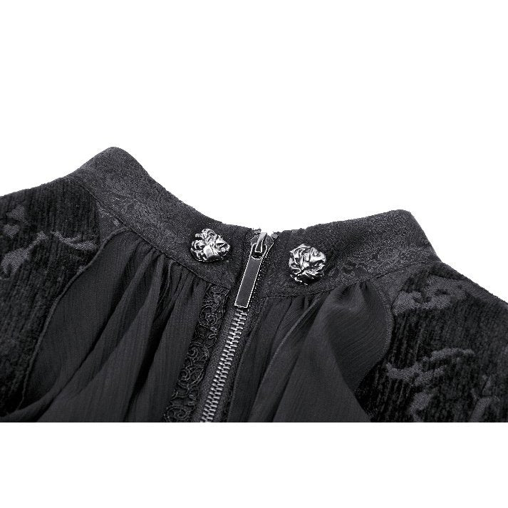 Dark in Love Talisa Gothic Vintage Style Jacquard Tailcoat Jacket - Size UK 16 Left Only!
