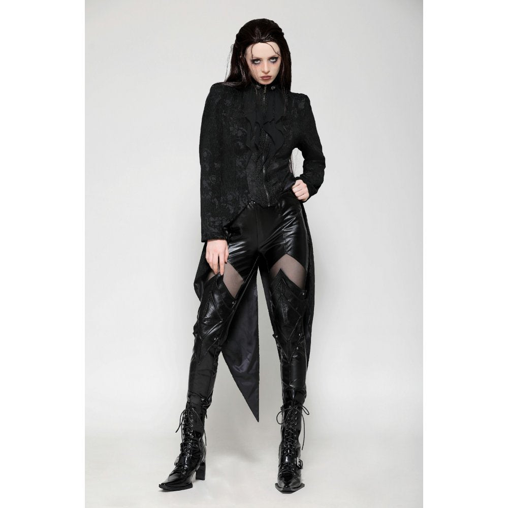 Dark in Love Talisa Gothic Vintage Style Jacquard Tailcoat Jacket - Size UK 16 Left Only!
