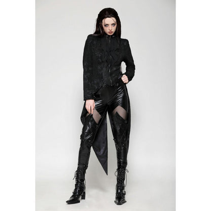 Dark in Love Talisa Gothic Vintage Style Jacquard Tailcoat Jacket - Size UK 16 Left Only!