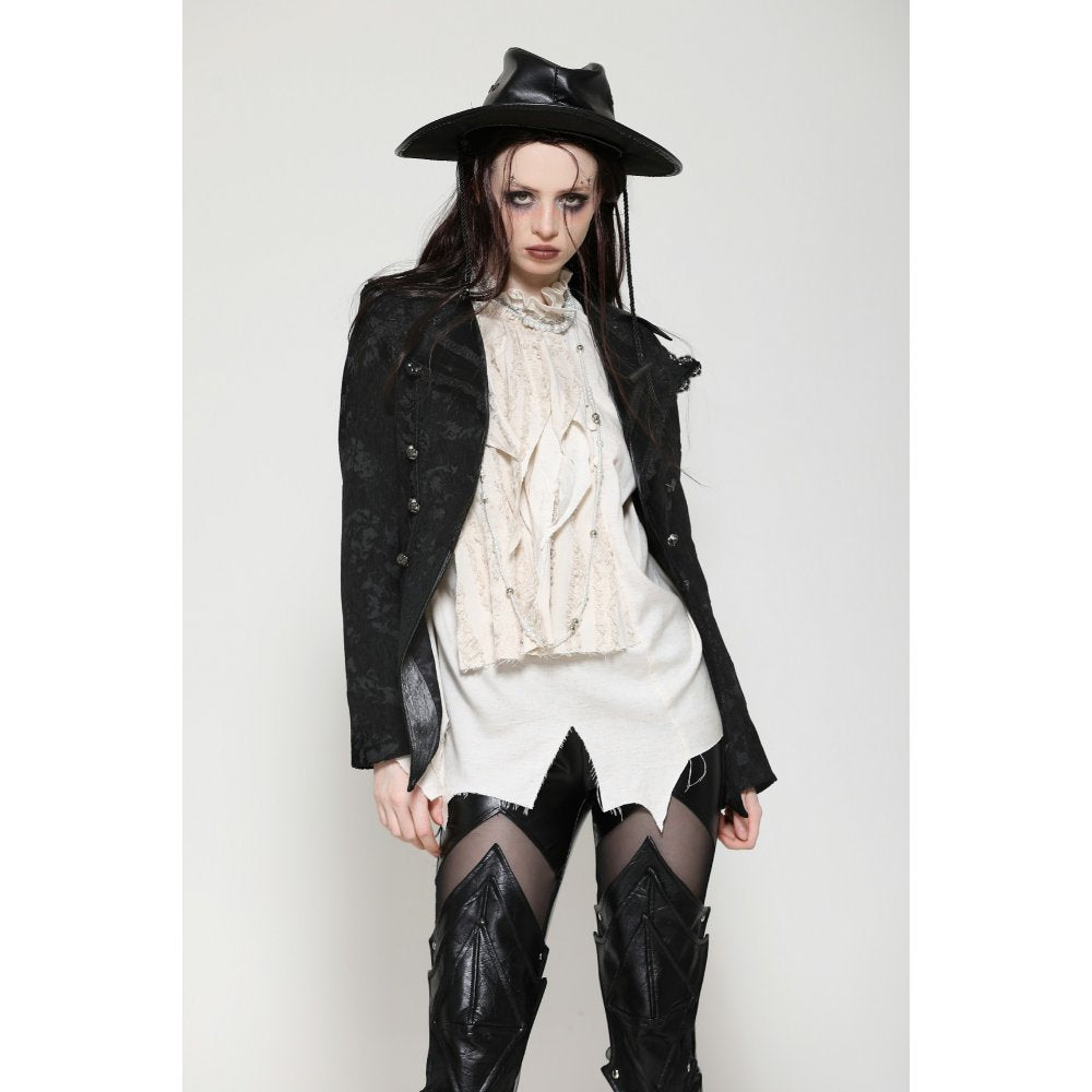 Dark in Love Arwen Black Brocade Jacket