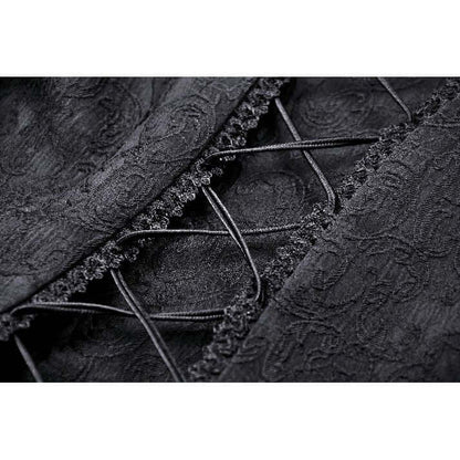 Dark in Love Felicity Gothic Lacey Zip Up Tailcoat Shirt