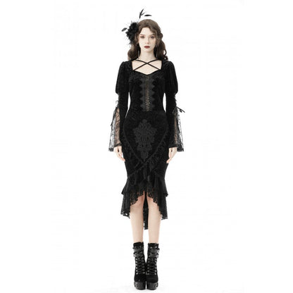 Dark In Love Zira Velvet Fishtail Skirt