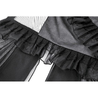 Dark in Love Seraphina Tiered Mesh & Ruffle Goth Gown