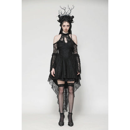 Dark in Love Gem Gothic Vine Lace Tail Dress