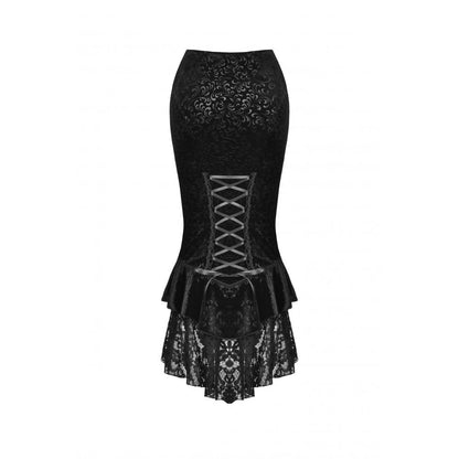 Dark In Love Zira Velvet Fishtail Skirt