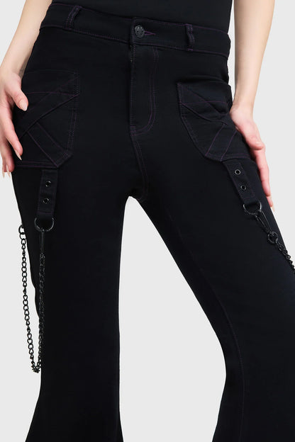 Killstar Beliala Fit & Flare Trousers