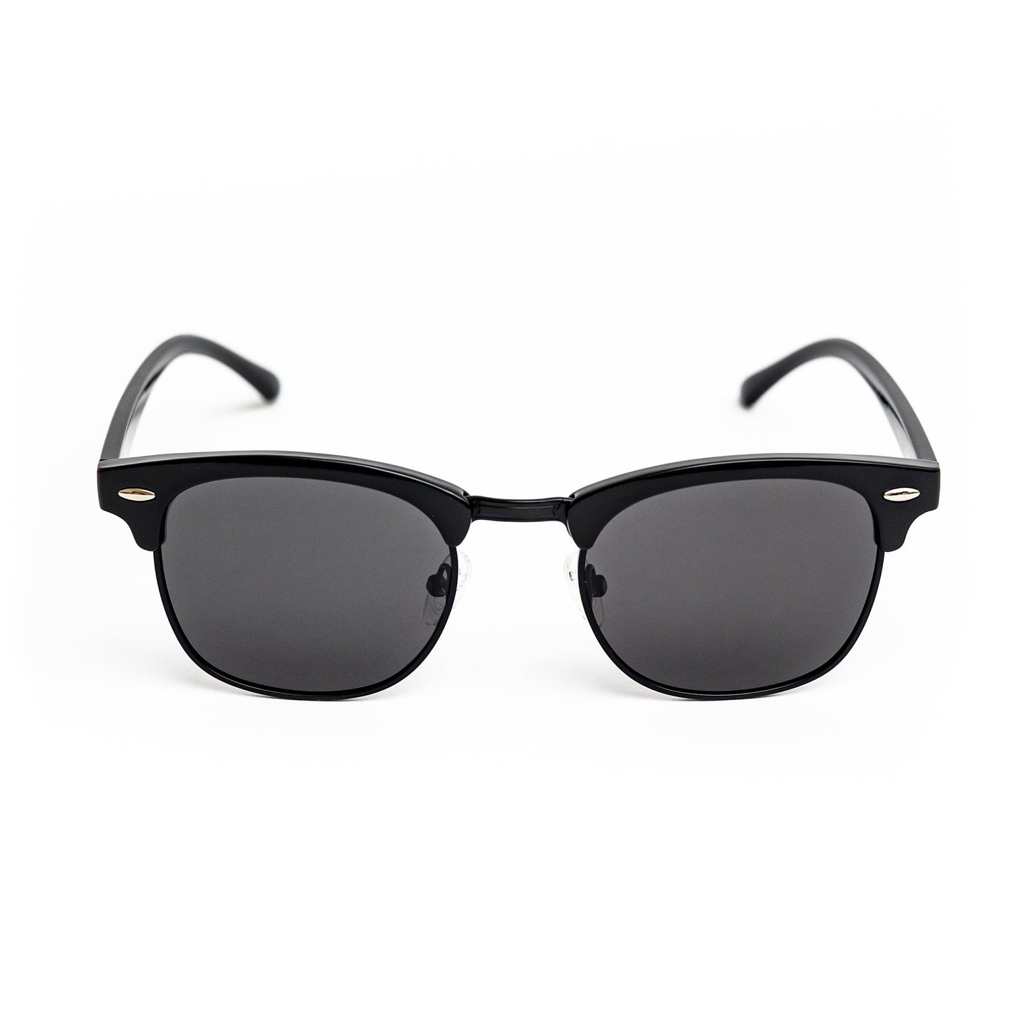 Black Retro Half Frame Shades