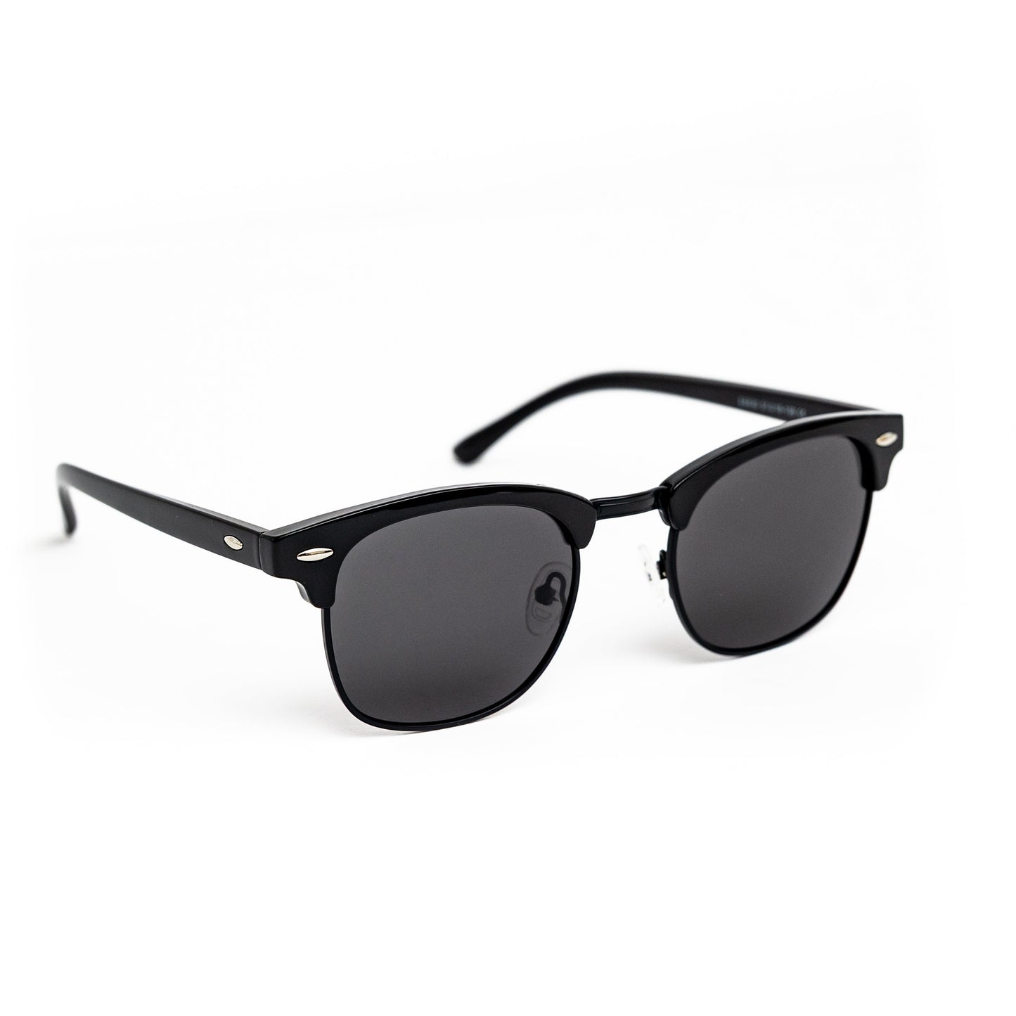 Black Retro Half Frame Shades