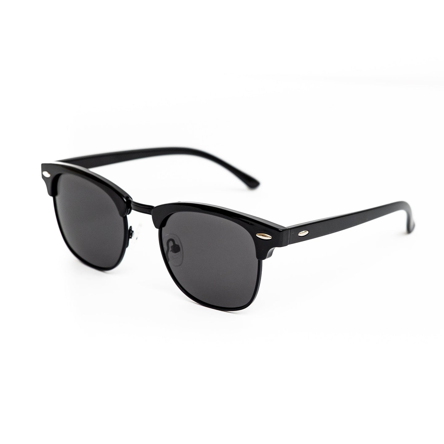 Black Retro Half Frame Shades