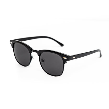 Black Retro Half Frame Shades
