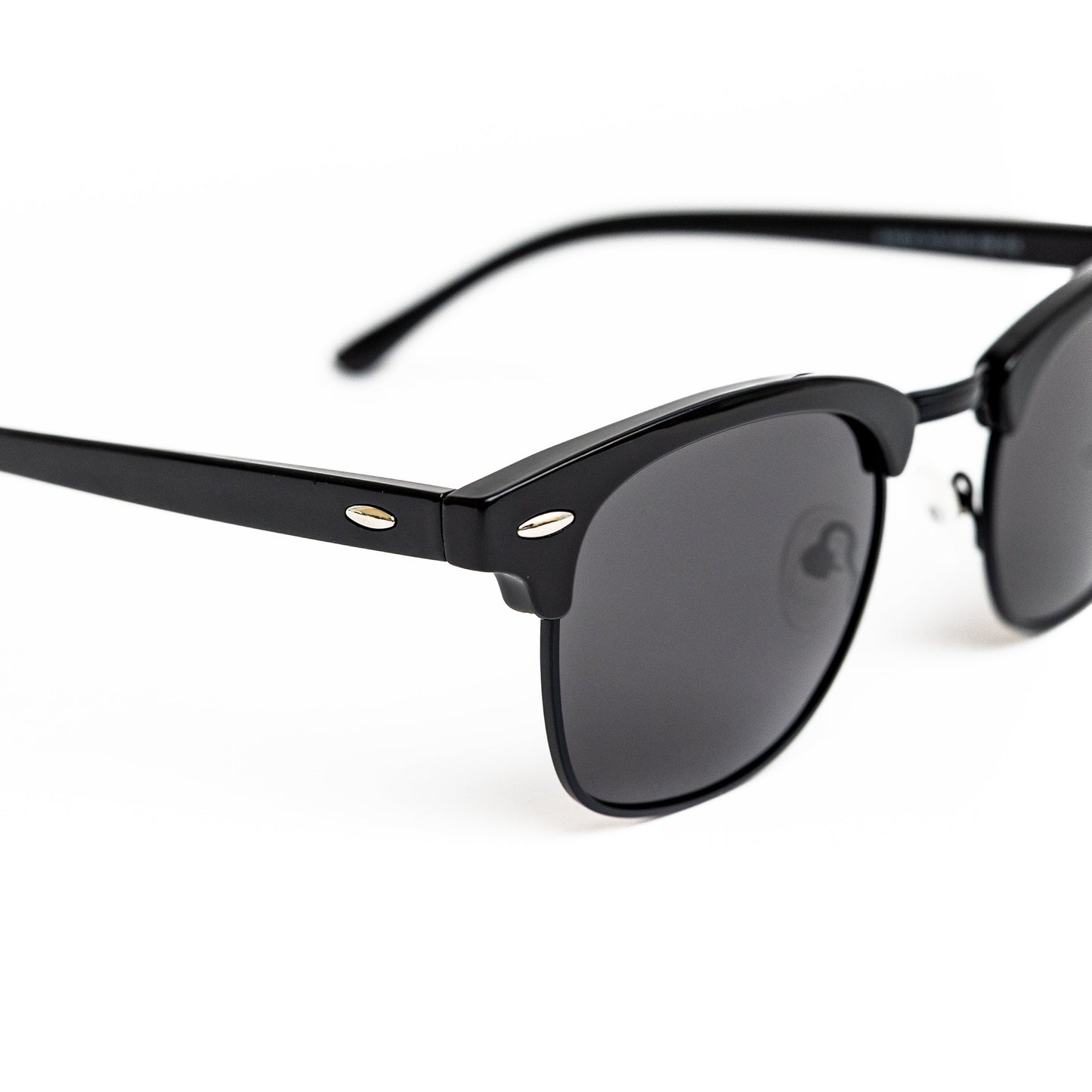 Black Retro Half Frame Shades