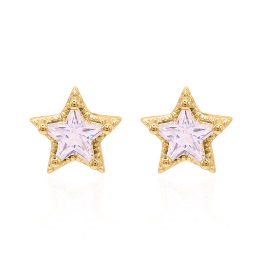 Brooke Star Stud Earrings | 18K Gold Plated