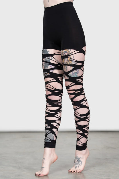 Killstar Carved Up Slash Tights