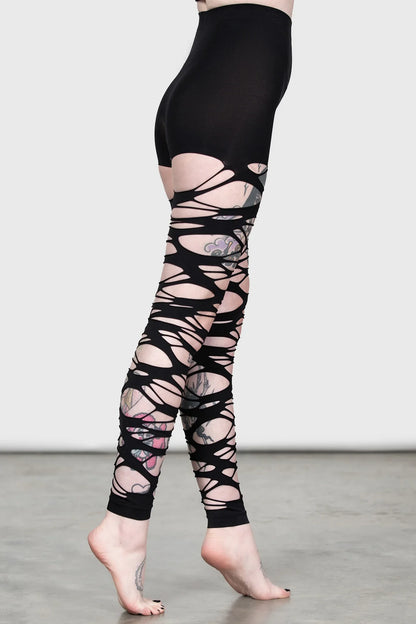 Killstar Carved Up Slash Tights
