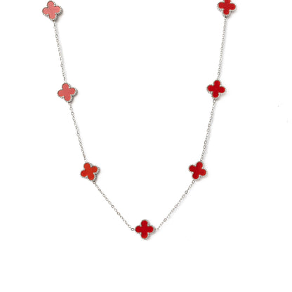 Clover Set (Silver/Red)