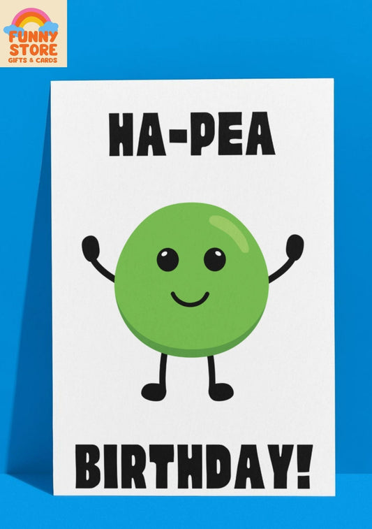 Ha-Pea Birthday! Funny Happy Birthday Greeting Card Sold by Funny Store