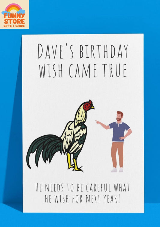 Custom Name Funny Birthday Card: Be Careful What You Wish For! Sold by Funny Store