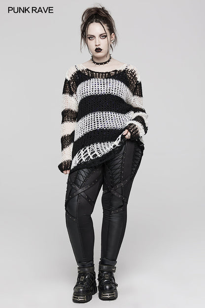 Punk Rave Cosima Knit Sweater - White