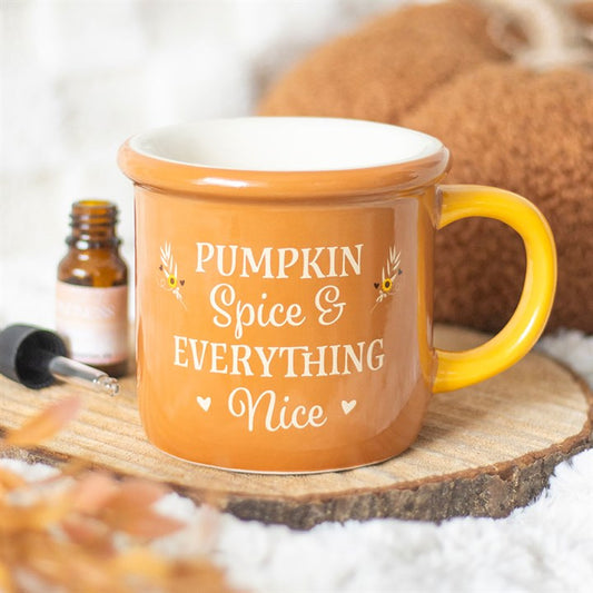 Pumpkin Spice Mug Oil Burner and Wax Warmer Sold by Funny Store