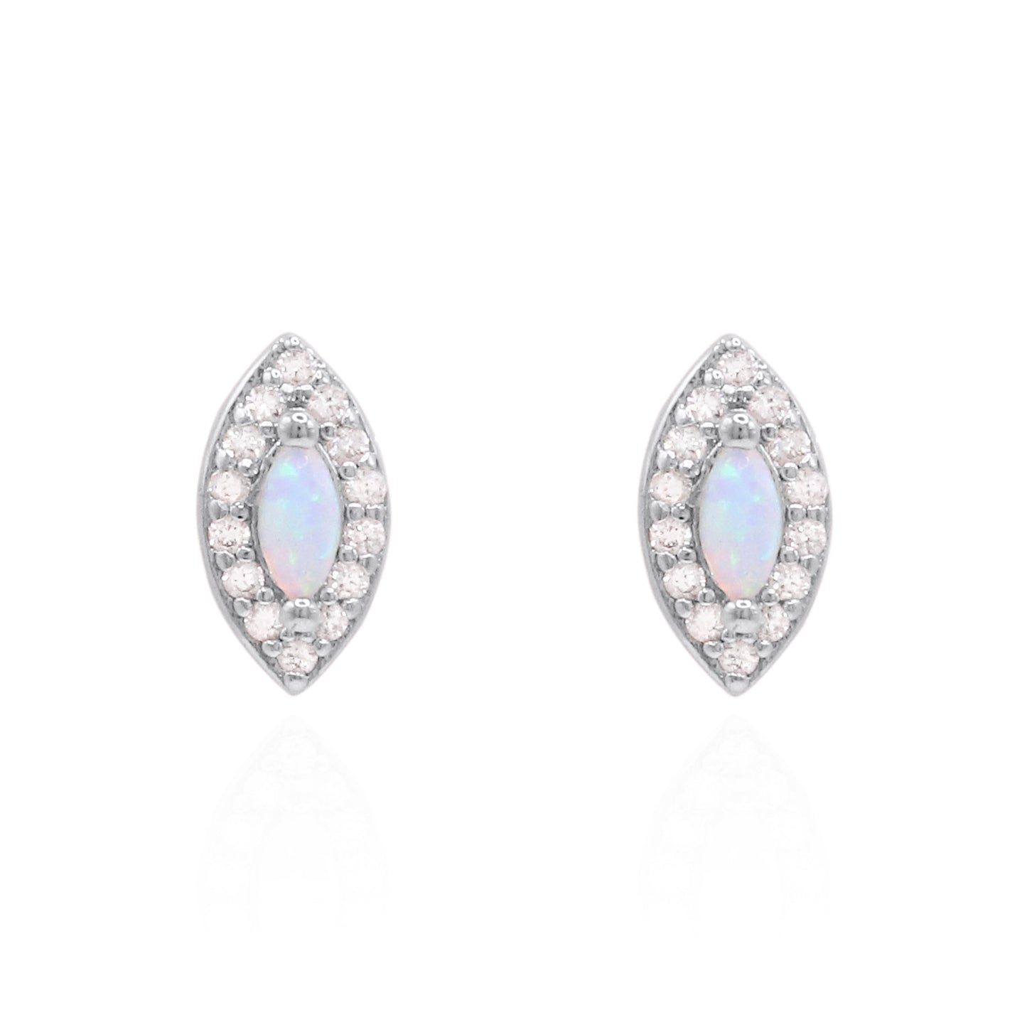 Eloise Opal Stud Earrings | 925 Silver Plated