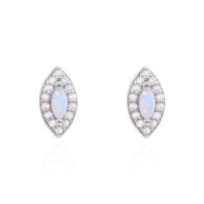 Eloise Opal Stud Earrings | 925 Silver Plated