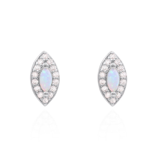 Eloise Opal Stud Earrings | 925 Silver Plated
