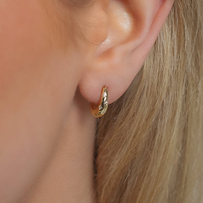 Esti Star Hoop Earrings | 18K Gold Plated