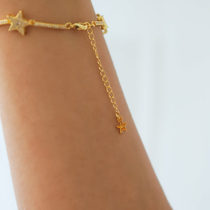 Etta Sparkling Star Bracelet | 18k Gold Plated