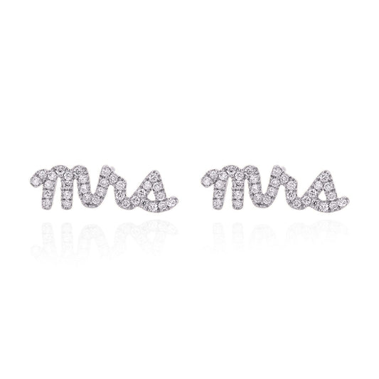 Ettie 'Mrs' Stud Earrings | 925 Sterling Silver