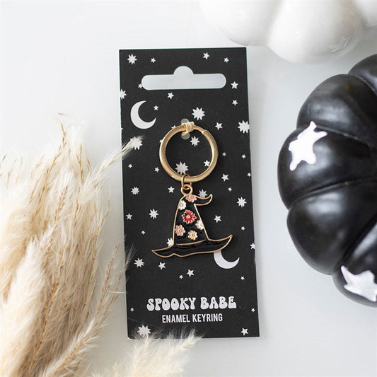 Spooky Babe Witch Hat Keyring Sold by Funny Store