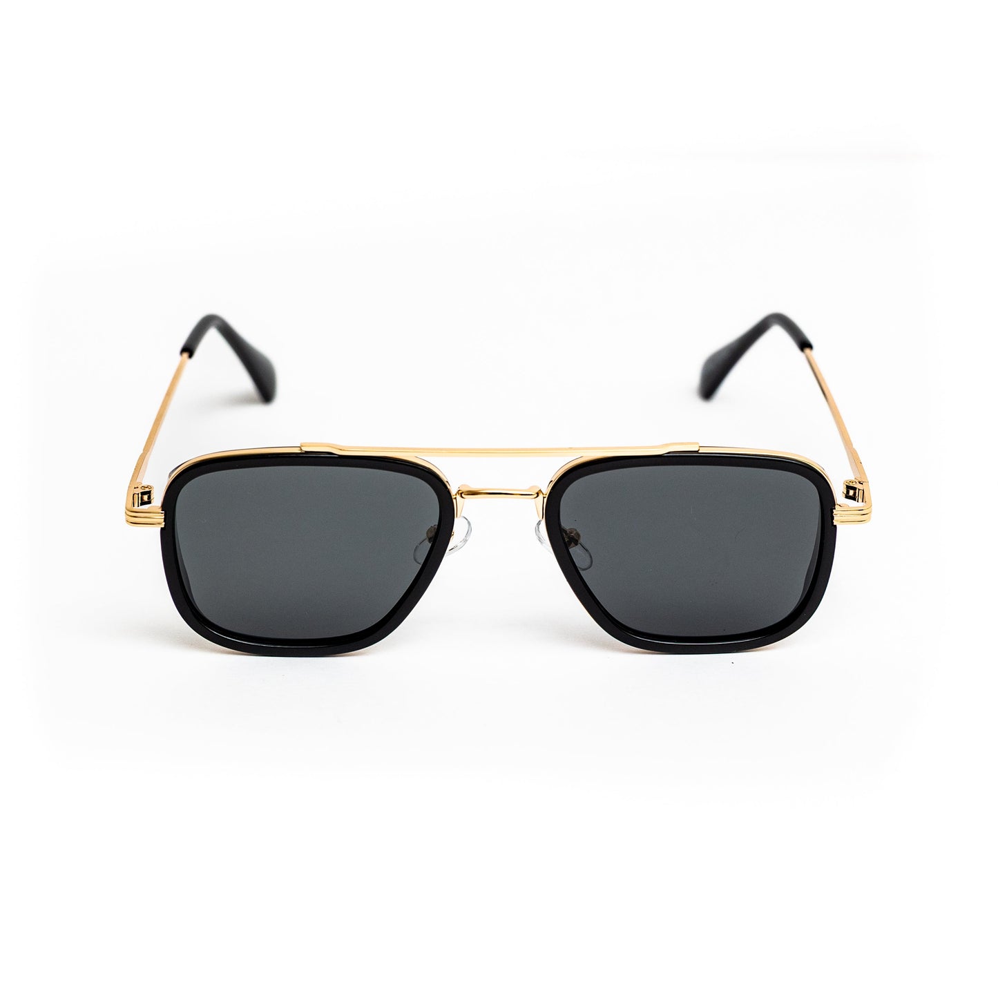 Gold Double Bridge Shades (Black Lens)