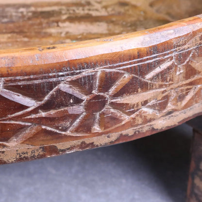 Vettavalam Vintage Wood Grinder Coffee Table