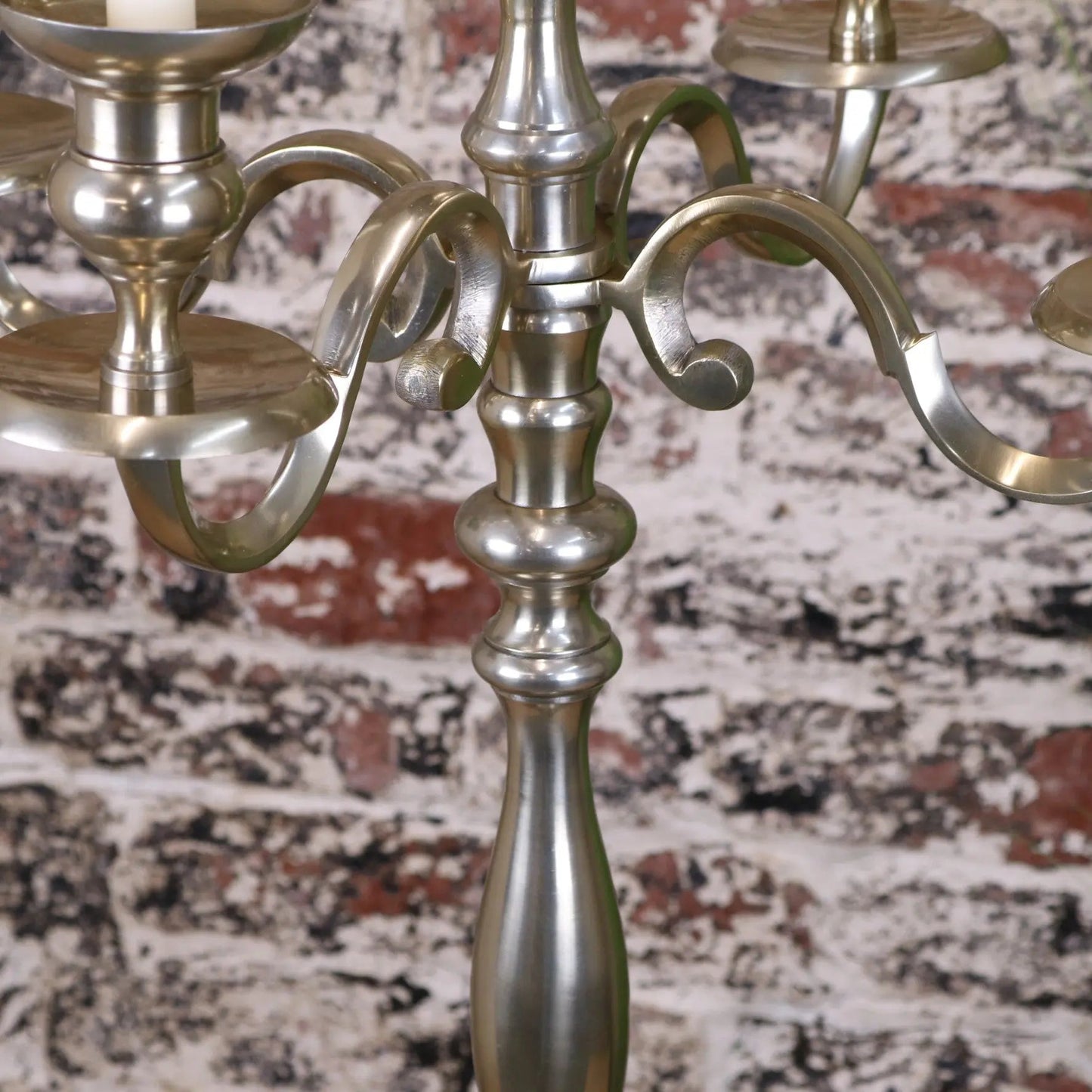 Zira Antiqued Gold 5 Candle Candelabra Centerpiece 84cm