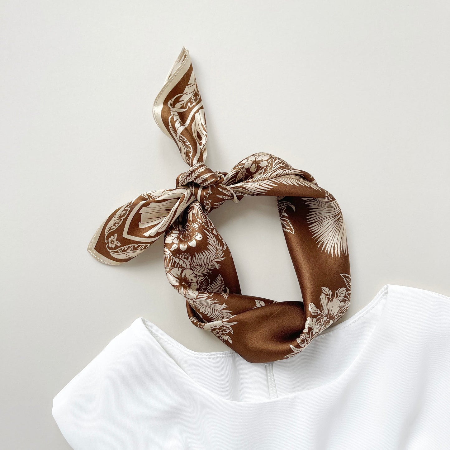 Fern Fantasy Silk Scarf - 53cm Women's Bandana