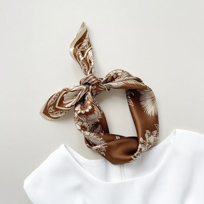 Fern Fantasy Silk Scarf - 53cm Women's Bandana