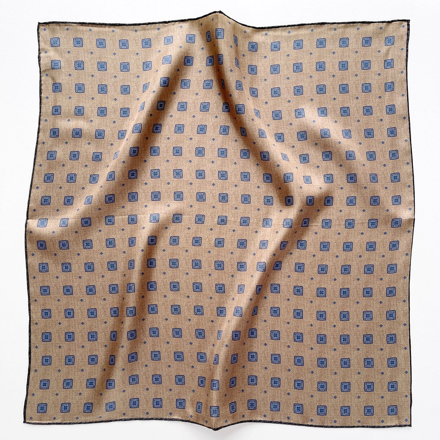 Heritage Medal Silk Square Scarf - 53cm Hand-rolled Men's Neckerchief